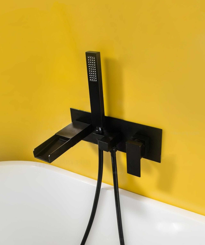 Concealed Bath Mixer Tap - Black - Alnair
