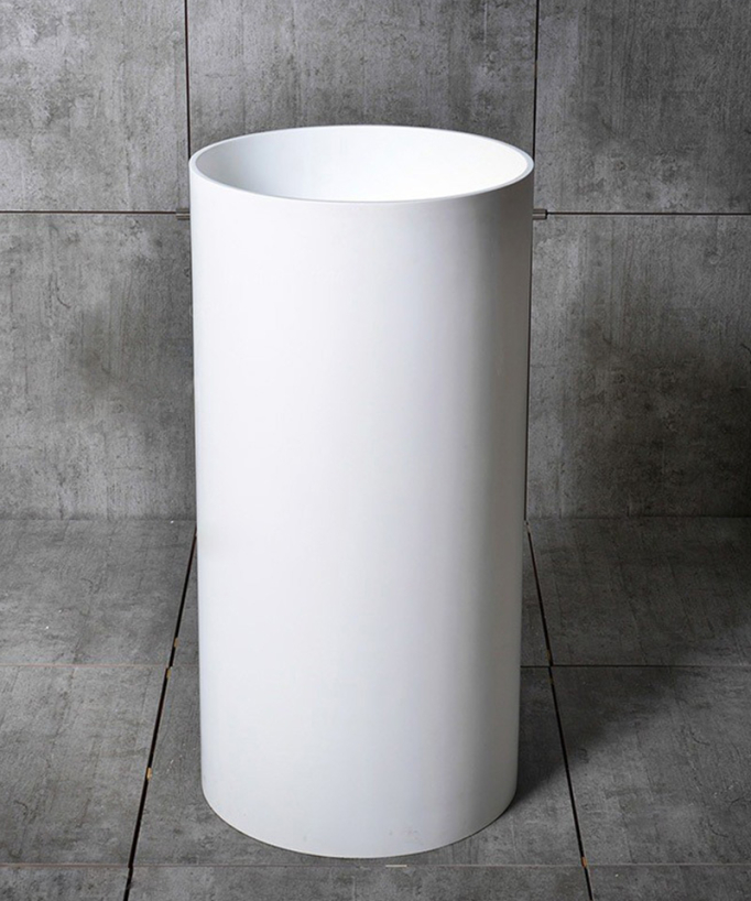 Round Freestanding Basin - Matte or Glossy White