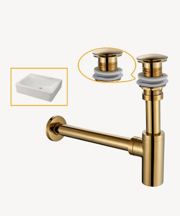 Cylindrical Brass Bottle Trap