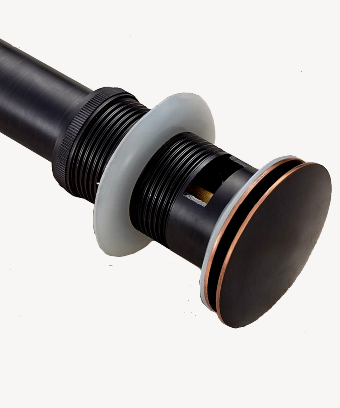 Click-Clack Waste - Oiled Bronze Brass - Unslotted
