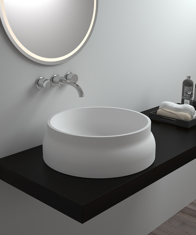 Impfondo Round Countertop Basin - Matte White - Ø42 cm