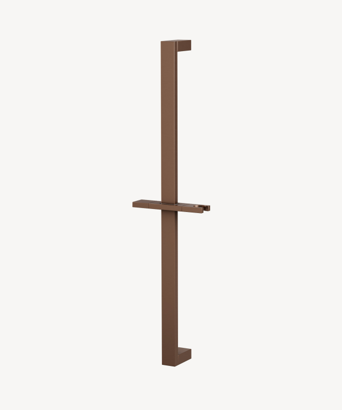 Sirius Square Shower Slider Rail - Brushed Rose Gold