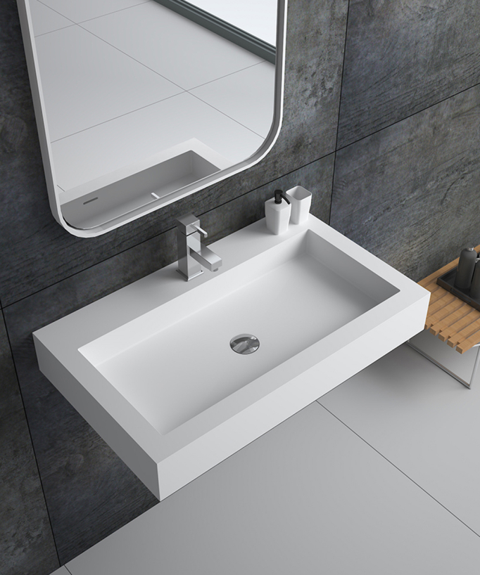 Beni Wall-Hung Basin - Matte White