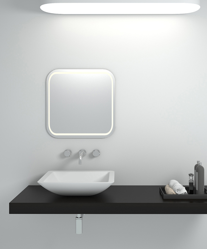 Isiro Square Countertop Basin - Matte White