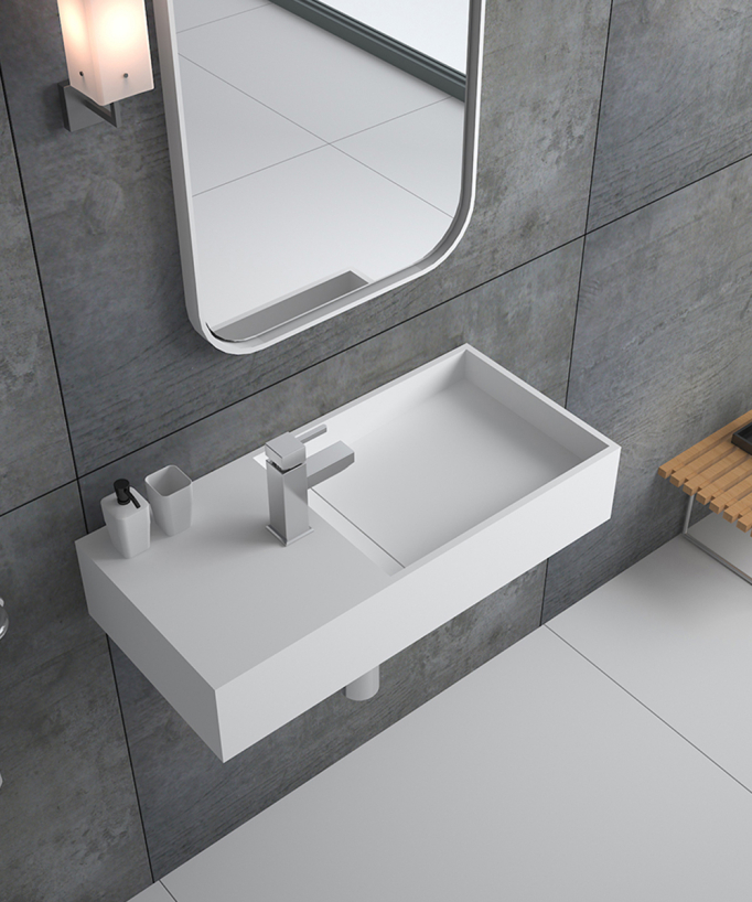 Kasaï Wall-Hung Basin - Matte White