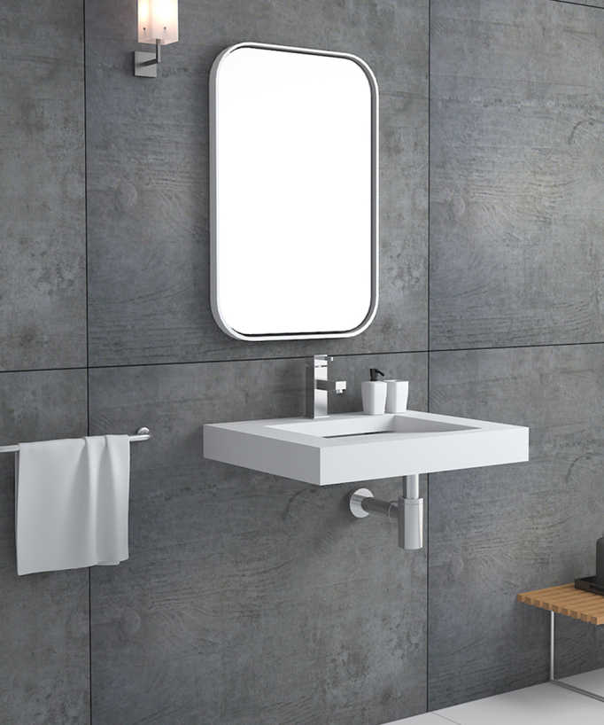 Kwilu Wall-Hung Hand Basin - Matte White