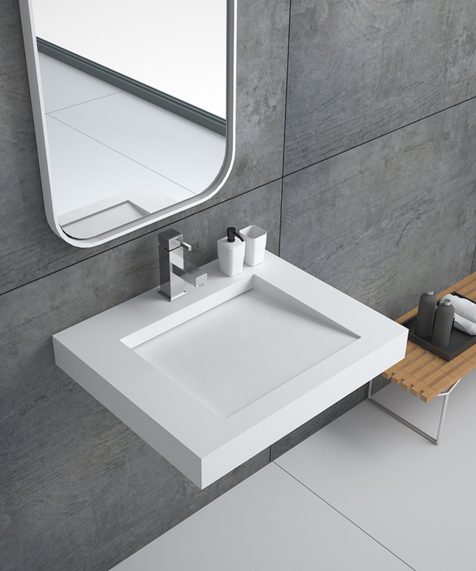 Kwilu Wall-Hung Hand Basin - Matte White