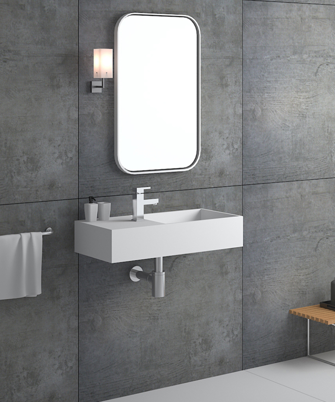 Kasaï Wall-Hung Basin - Matte White