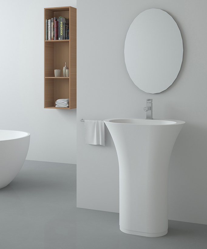 Madingo Oval Freestanding Basin - Matte White