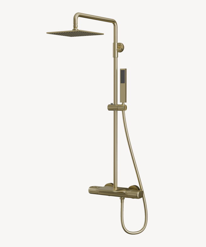 Thermostatic Bath Shower Column with Waterfall Spout