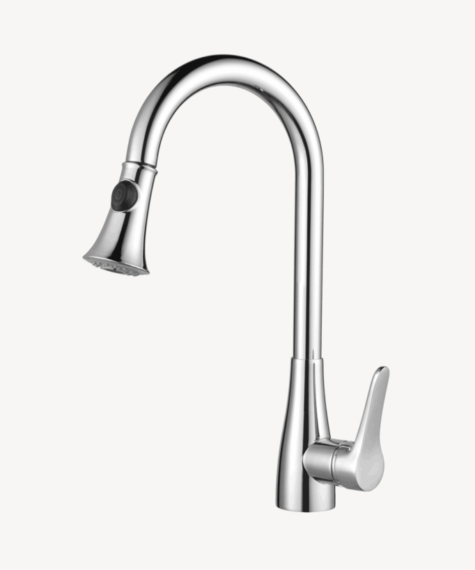 Deck-Mounted Sink Mixer Tap with Pull-Out Spray - Saona