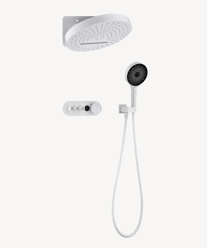 Thermostatic Concealed Shower Mixer Pack with Rain and Waterfall Head