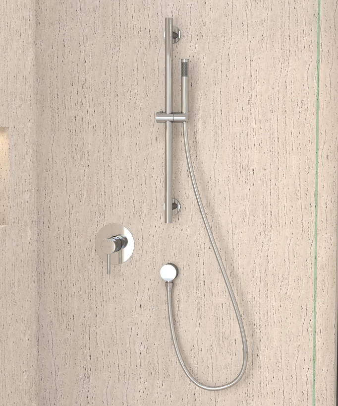 Concealed Shower Mixer with Rail and Hand Shower Set - Corbeau