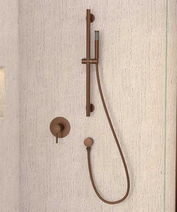 Concealed Shower Mixer with Rail and Hand Shower Set - Corbeau
