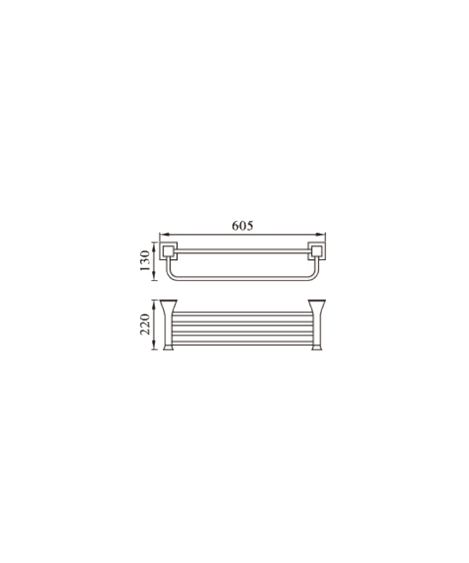 Chloe Wall-Mounted Towel Rack - Black