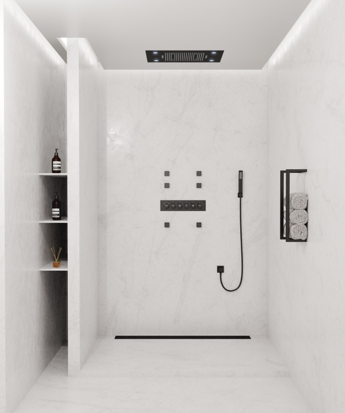 Multifunction Thermostatic LED Shower Set - 600x800 mm