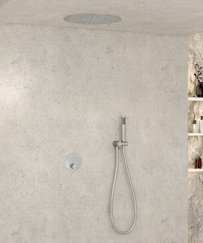 Thermostatic Shower Pack with Round Concealed Head