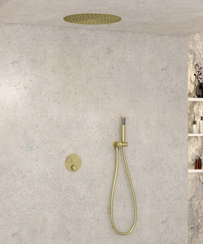 Thermostatic Shower Pack with Round Concealed Head