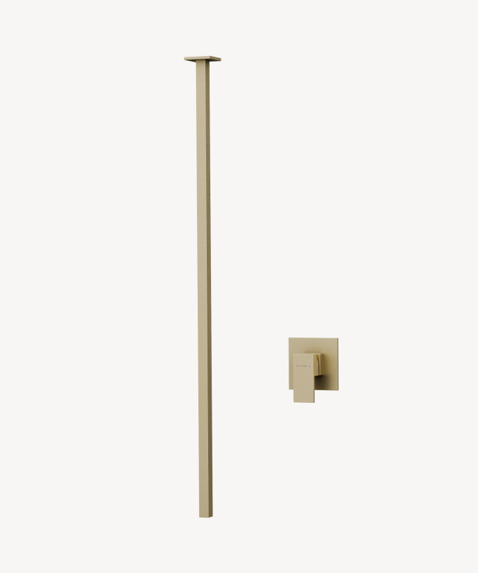Ceiling-mounted basin mixer tap Brushed gold – Sirius