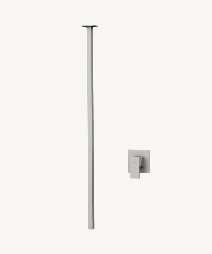 Ceiling-mounted basin mixer tap Brushed nickel – Sirius