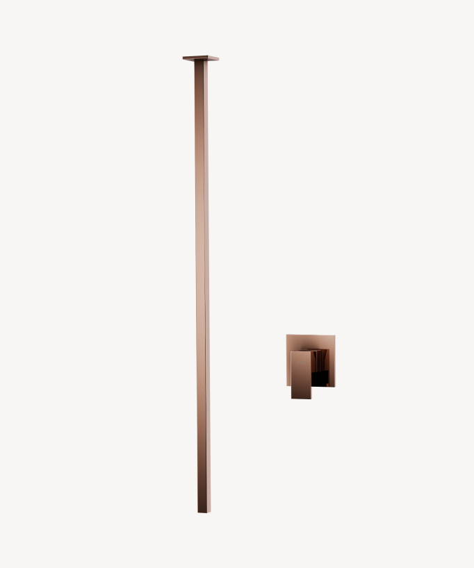 Ceiling-mounted basin mixer tap Rose gold – Sirius
