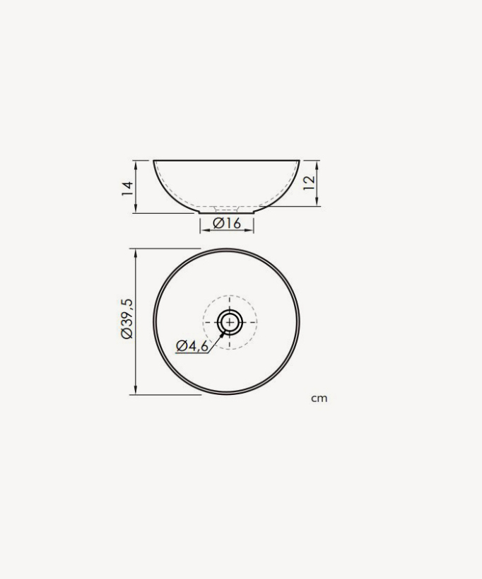 Padova Round Ceramic Countertop Basin - Glossy White