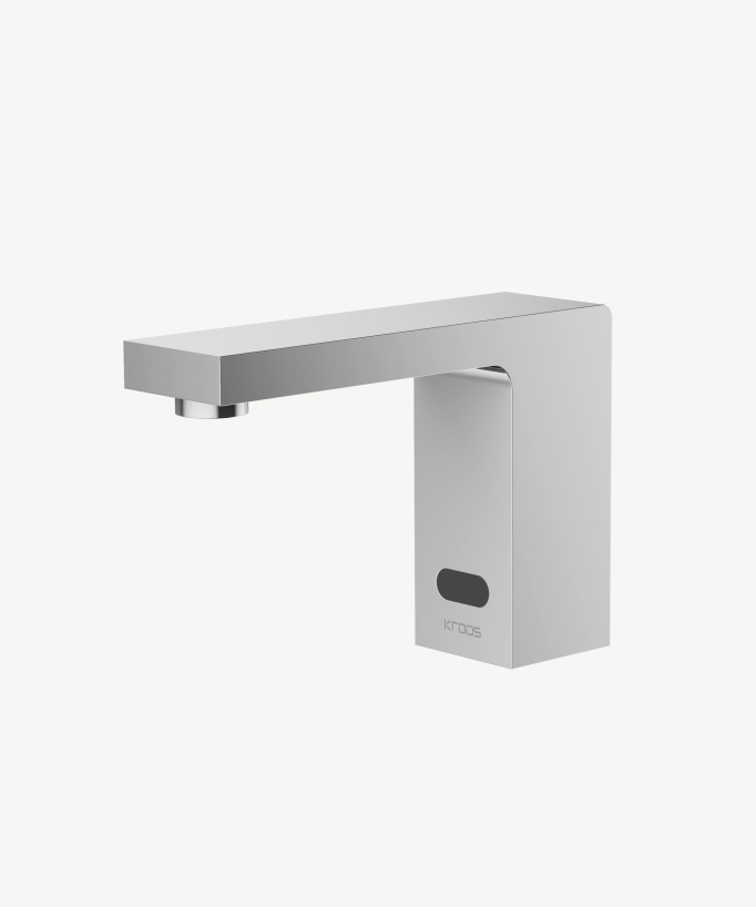 Automatic basin tap, cold water, chrome – Sirius