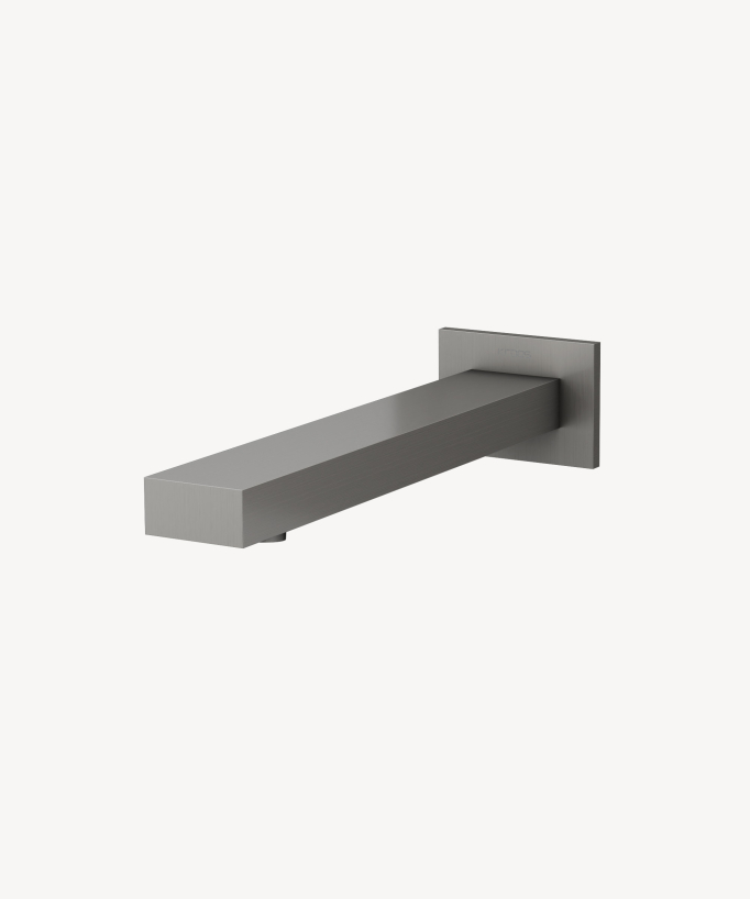 Wall-mounted automatic basin tap, cold water, brushed nickel – Sirius