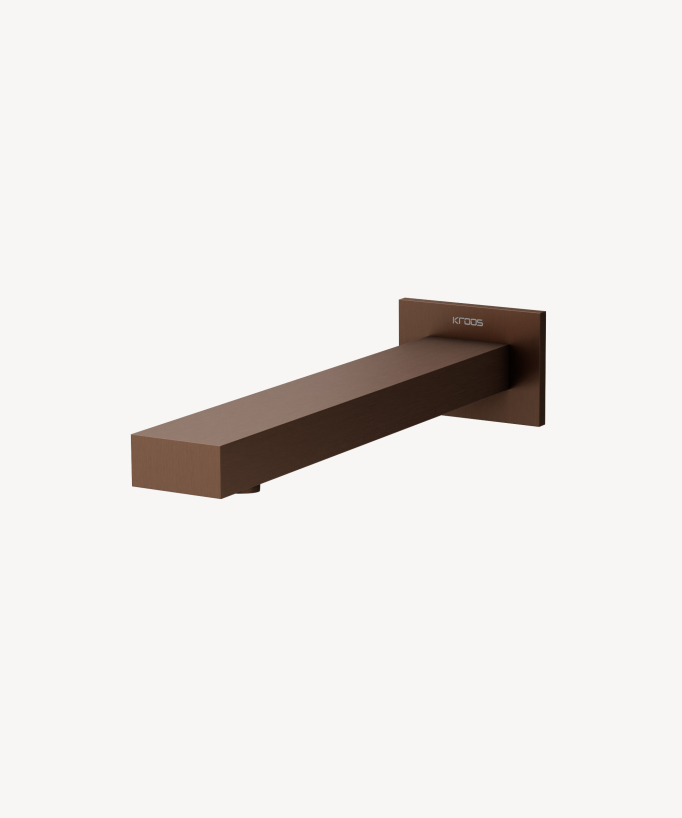 Wall-mounted automatic basin tap, cold water, brushed rose gold – Sirius
