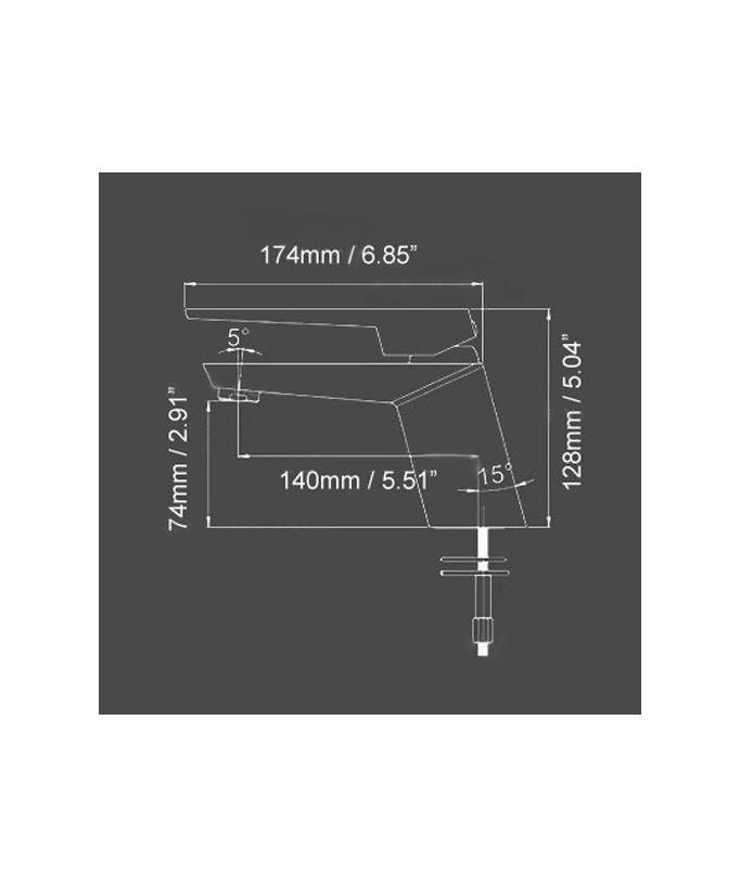 Contemporary Solid Brass Basin Mixer Tap