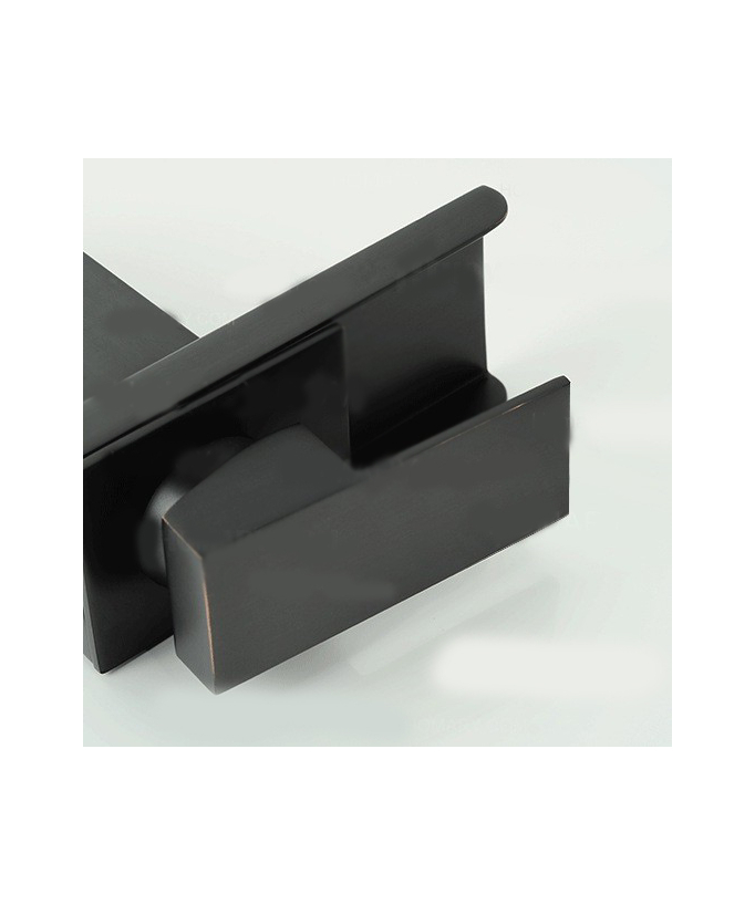 Modern Solid Brass Basin Mixer Tap - Solid Black
