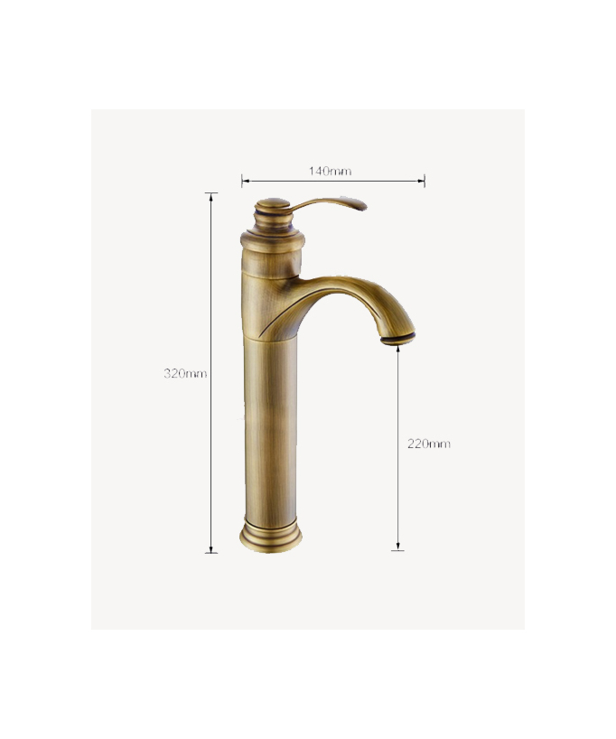 Classic Style Basin Tap - Brass Finish