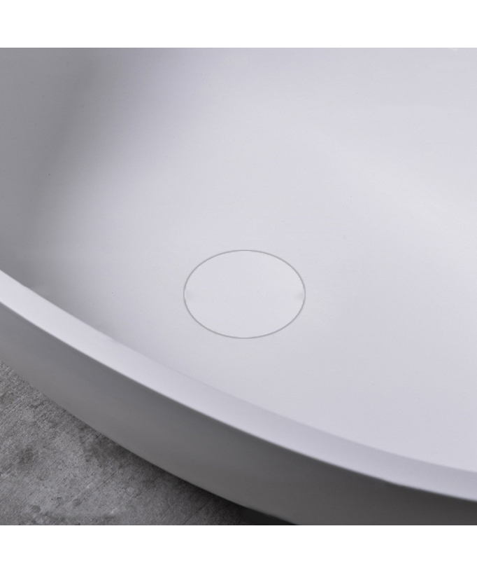 Modern Oval Countertop Basin - Glossy White - 59.5x35.5x16.5 cm